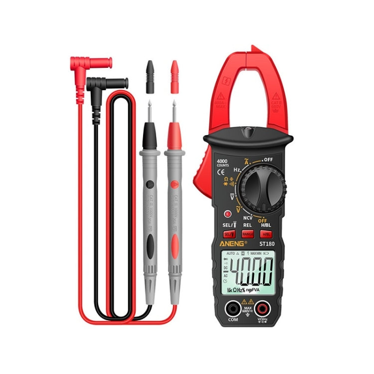 ANENG ST180 Digital Display Clamp AC & DC Intelligent Voltage Multimeter(Red) - Digital Multimeter by ANENG | Online Shopping South Africa | PMC TechLife | Buy Now Pay Later Mobicred