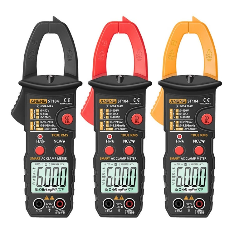 ANENG ST180 Digital Display Clamp AC & DC Intelligent Voltage Multimeter(Red) - Digital Multimeter by ANENG | Online Shopping South Africa | PMC TechLife | Buy Now Pay Later Mobicred