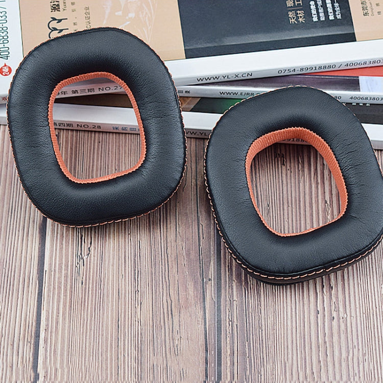 2pcs Sponge Earpad For Logitech Astro A50 Gen3/Gen4 Headset(Black+Orange) - Earmuff & Pad by PMC TechLife | Online Shopping South Africa | PMC TechLife | Buy Now Pay Later Mobicred