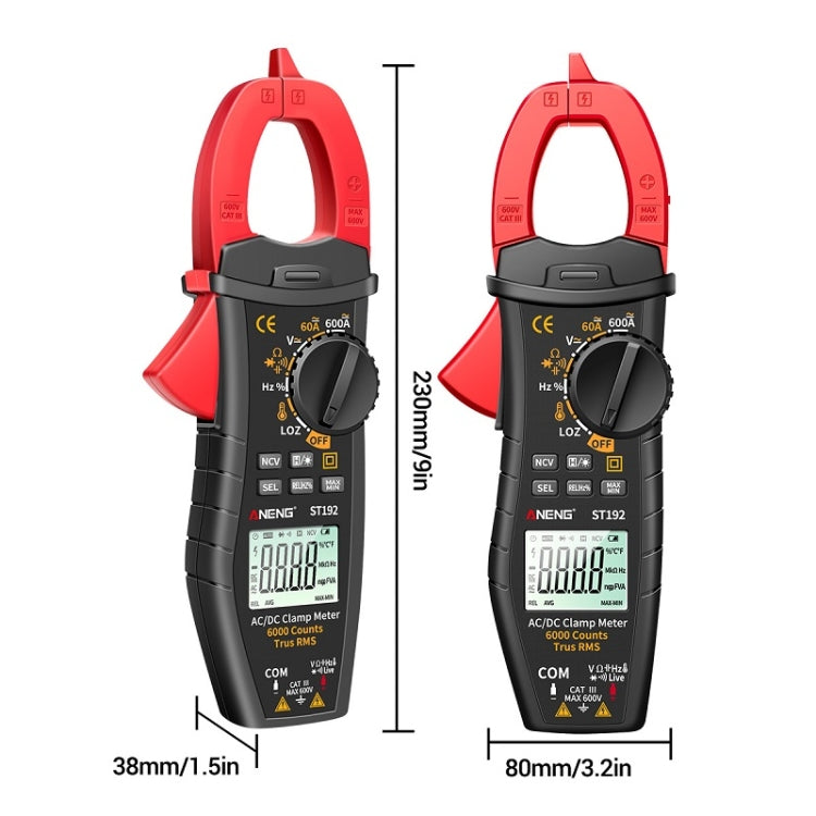 ANENG ST192 600A DC Current Multifunctional AC And DC Clamp Digital Meter - Digital Multimeter by ANENG | Online Shopping South Africa | PMC Jewellery | Buy Now Pay Later Mobicred