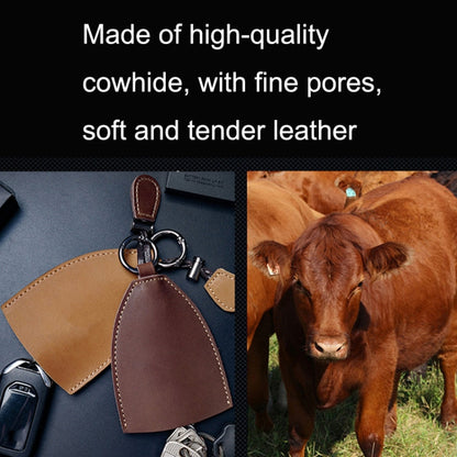 18Y-009 Vintage Handmade Leather Car Pull-Out Key Case(Plant Tanned Leather) - Car Key Cases by PMC Jewellery | Online Shopping South Africa | PMC Jewellery