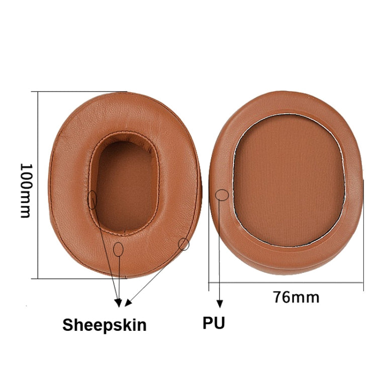 1 Pair Sponge Earmuff for Audio-Technica ATH-M50 / M40 / M50X / MSR7, Color: Sheepskin-Khaki - Earmuff & Pad by PMC TechLife | Online Shopping South Africa | PMC TechLife
