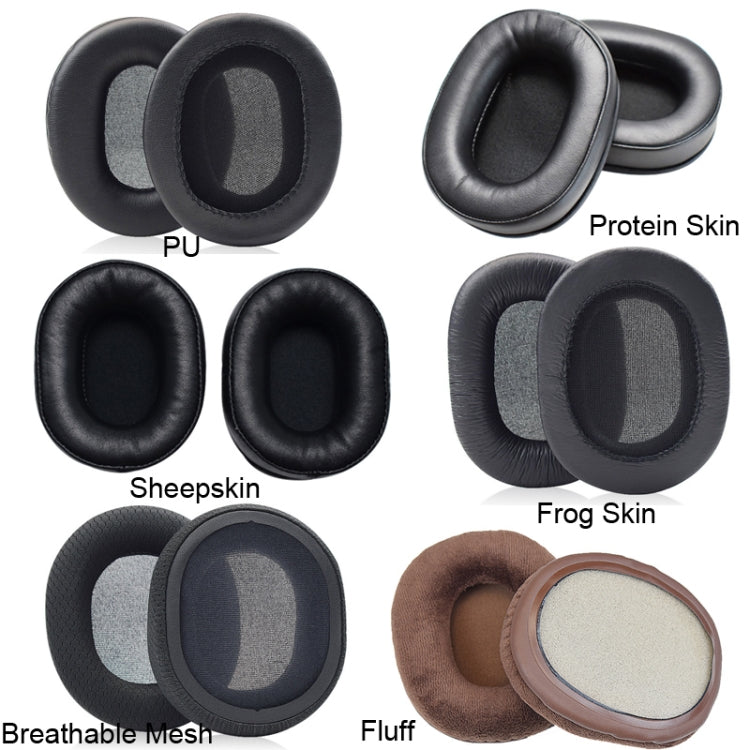 1 Pair Headset Earmuffs For Audio-Technica ATH-M50X/M30X/M40X/M20X, Spec: Brown-Protein Skin - Earmuff & Pad by PMC TechLife | Online Shopping South Africa | PMC TechLife