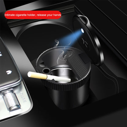 Car Ashtray With LED Ambient Light(Black) - Ashtrays by PMC Jewellery | Online Shopping South Africa | PMC Jewellery