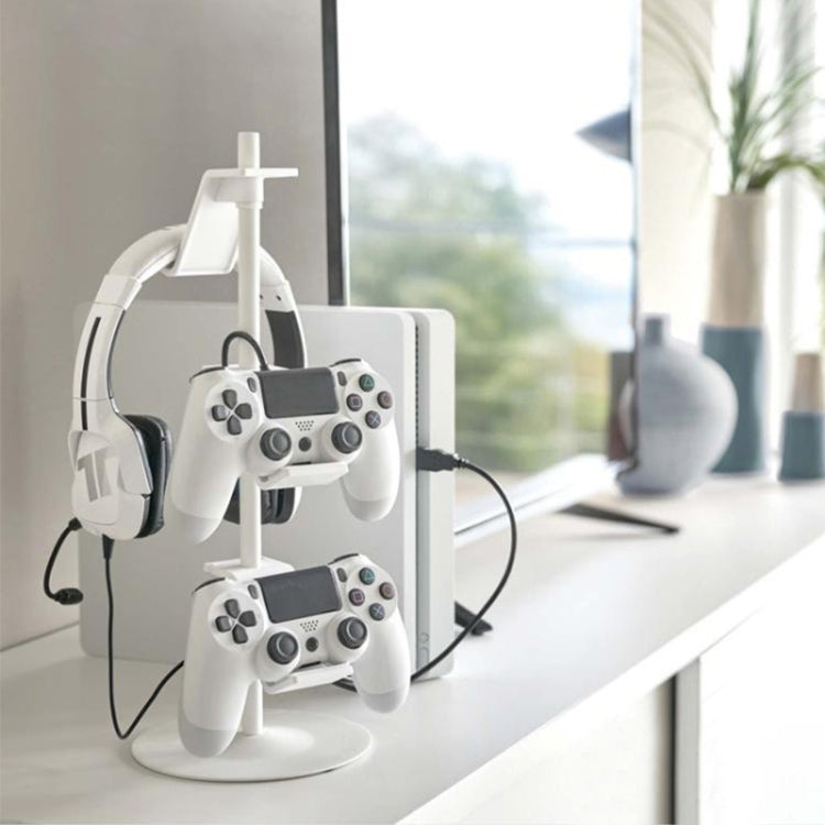 Gamepad Storage Rack Desktop Headphone Storage Rack, Color:  3 Floors White - Holder by PMC Jewellery | Online Shopping South Africa | PMC Jewellery