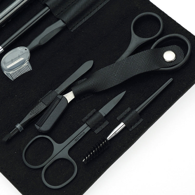 8 PCS/Set Eyebrow Trimming Beauty Tool(Black) - Tools by PMC Jewellery | Online Shopping South Africa | PMC Jewellery