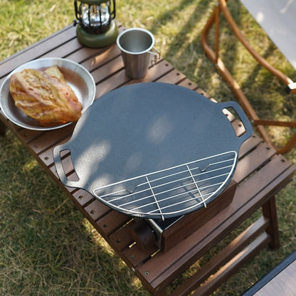 304 Stainless Steel Camping BBQ Frying Pan Steaming Rack, Size: 37x11cm - Cookwares & Tablewares by PMC Jewellery | Online Shopping South Africa | PMC Jewellery