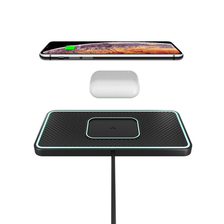 C1-PRO 2 In 1 15W Car Wireless Charging Anti-Slip Pad With Luminous For AirPods / iPhone - free shipping - PMC TechLife - Order now!