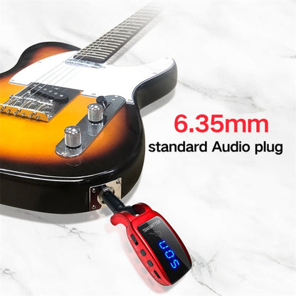 U12DX  6.35mm Jack Wireless Guitar Transmitter Receiver Rechargeable Adapter(Black) - Guitar Tuner by PMC Jewellery | Online Shopping South Africa | PMC Jewellery