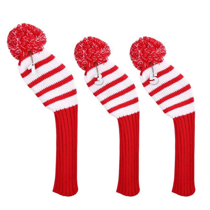 3 PCS/Set Golf Wooden Club Knitted Cover(Red) - Golf Accessories by PMC Jewellery | Online Shopping South Africa | PMC Jewellery