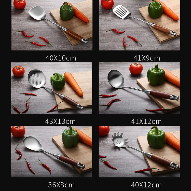 304 Stainless Steel Wooden Handle Kitchenware Kitchen Equipment, Style: Rice Spoon - Cooking Tools by PMC TechLife | Online Shopping South Africa | PMC TechLife | Buy Now Pay Later Mobicred