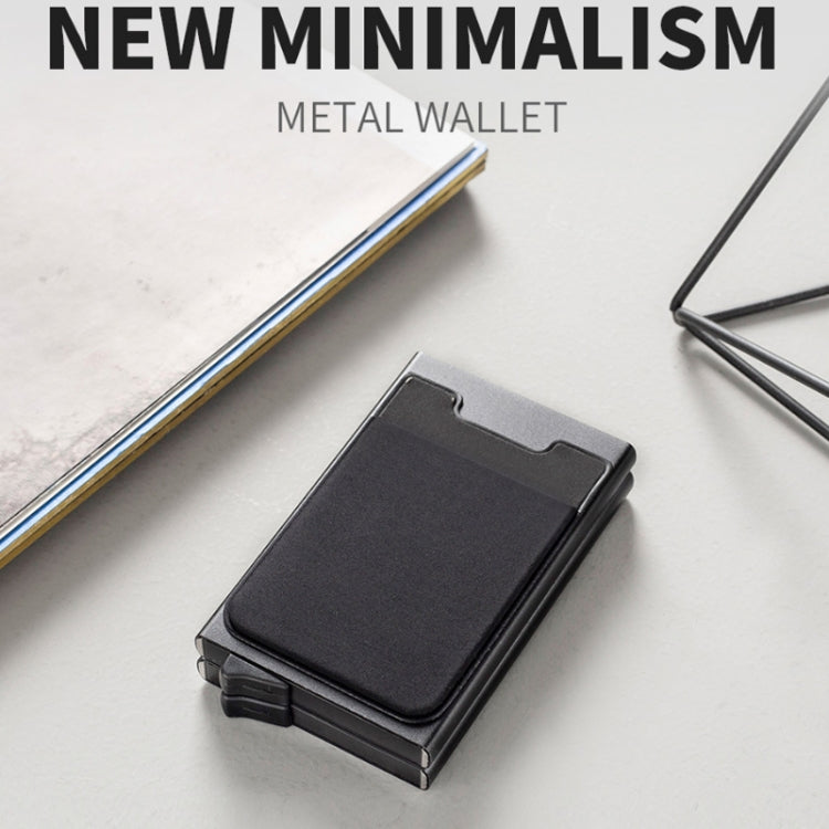 RFID Aluminum Alloy Anti-Degaussing Coin Card Holder(Black) - free shipping - PMC TechLife - Order now!