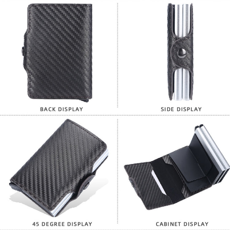 Baellerry K9172 RFID Double Aluminum Box Card Holder Automatic Pop-up Card Holder(Coffee) - Antimagnetic RFID Package by Baellerry | Online Shopping South Africa | PMC TechLife | Buy Now Pay Later Mobicred
