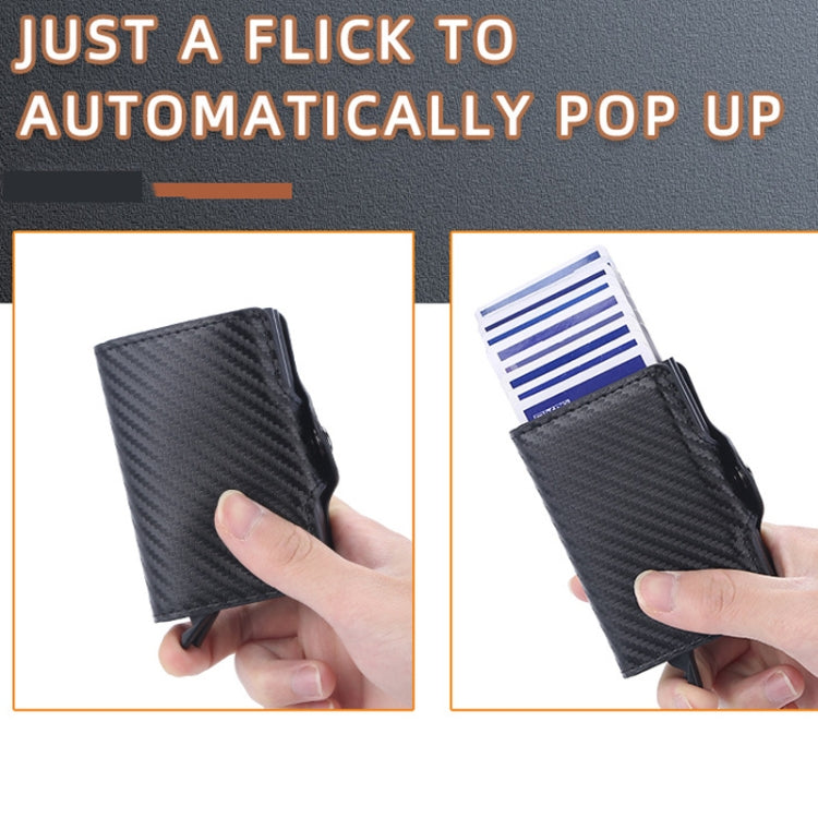 Baellerry K9172 RFID Double Aluminum Box Card Holder Automatic Pop-up Card Holder(Brown) - Antimagnetic RFID Package by Baellerry | Online Shopping South Africa | PMC TechLife | Buy Now Pay Later Mobicred
