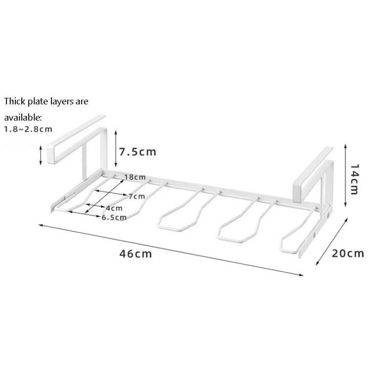 HP220110 Shoe Cabinet Partition Boot Storage Rack(White) - Shelf & Hooks by PMC Jewellery | Online Shopping South Africa | PMC Jewellery