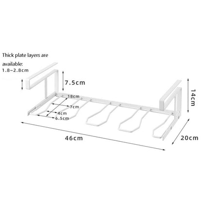 HP220110 Shoe Cabinet Partition Boot Storage Rack(White) - Shelf & Hooks by PMC Jewellery | Online Shopping South Africa | PMC Jewellery