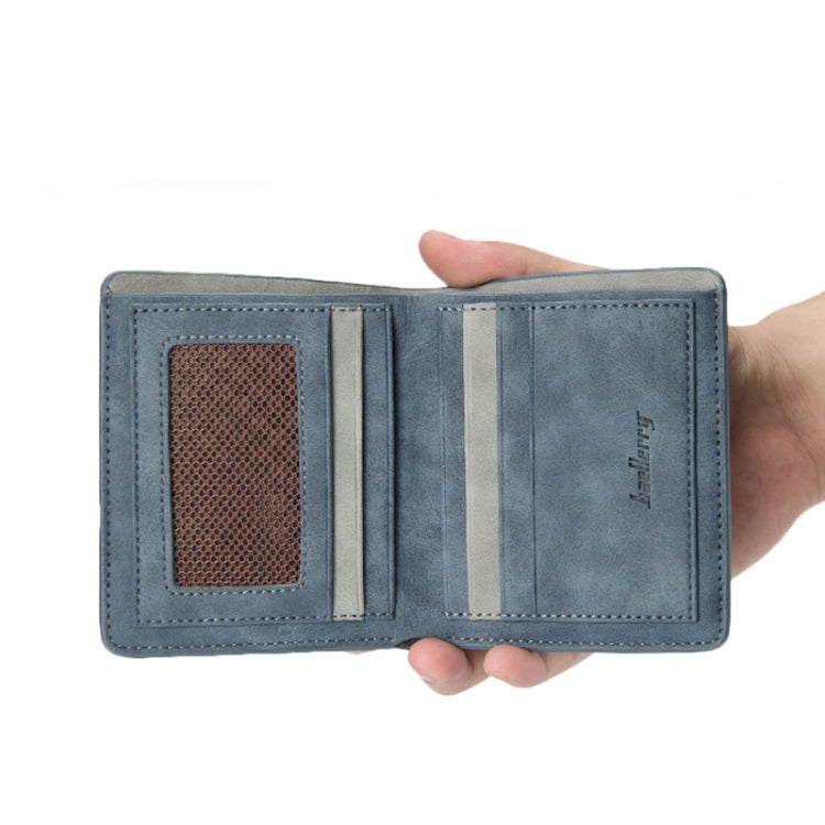 Baellerry BLR1152 Men Short Wallet Vintage Frosted Two Fold Wallet(Coffee Vertical) - Wallets by Baellerry | Online Shopping South Africa | PMC Jewellery