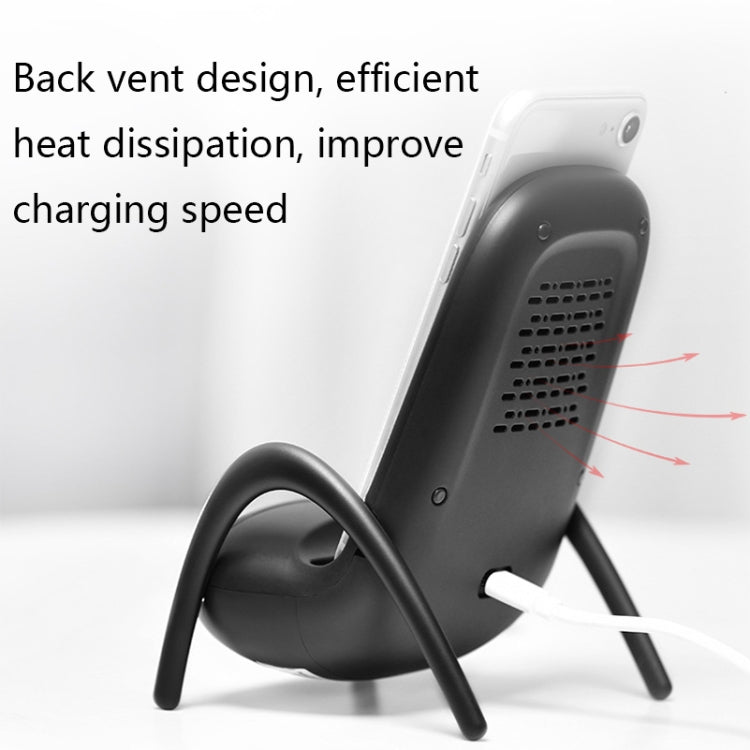 JP-wxc Chair Shape Wireless Charger with Amplifier Function(Black) - Wireless Charger by PMC Jewellery | Online Shopping South Africa | PMC Jewellery