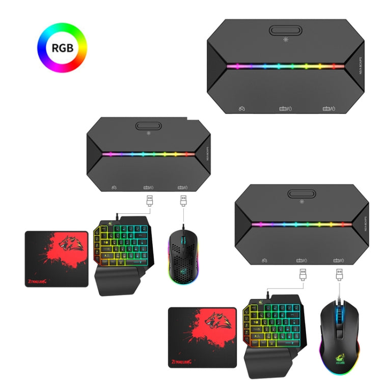 ZIYOU LANG G6L Gamepad To Keyboard Mouse Converter For Nintendo Switch / Xbox / PS4,Specification: Host + K15 + V1 + Red Pad - free shipping - PMC TechLife - Order now!