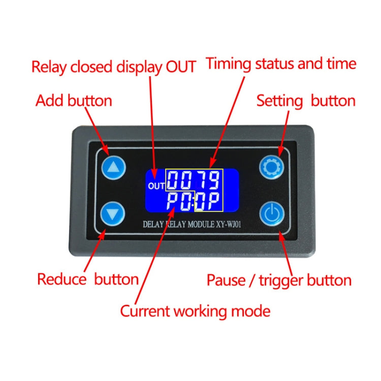 12/24V Relay Module Cycle Trigger Delay Power-Off Delay Timing Circuit Switch(PCB) - Relay Module by PMC TechLife | Online Shopping South Africa | PMC TechLife