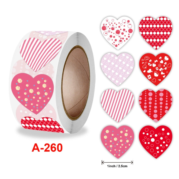 Roll Pack Valentine Day Heart Love Sticker Self-adhesive Label, Size: 2.5cm / 1 Inch(A-260) - Sticker & Tags by PMC Jewellery | Online Shopping South Africa | PMC Jewellery
