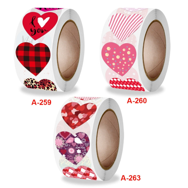 Roll Pack Valentine Day Heart Love Sticker Self-adhesive Label, Size: 2.5cm / 1 Inch(K-173) - Sticker & Tags by PMC TechLife | Online Shopping South Africa | PMC TechLife