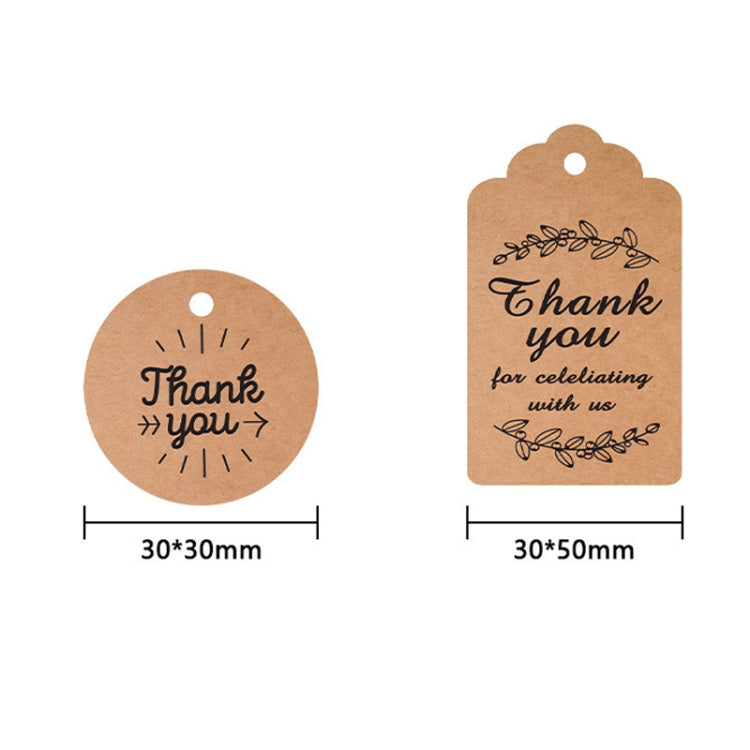 100pcs /Pack Kraft Paper Gift Tag With 20m Hemp Rope(L-14) - Gift Bags & Wrapping Supplies by PMC TechLife | Online Shopping South Africa | PMC TechLife