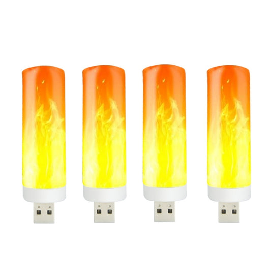 4 PCS USB Candlelight LED Imitation Flame Lamp -  by PMC Jewellery | Online Shopping South Africa | PMC Jewellery