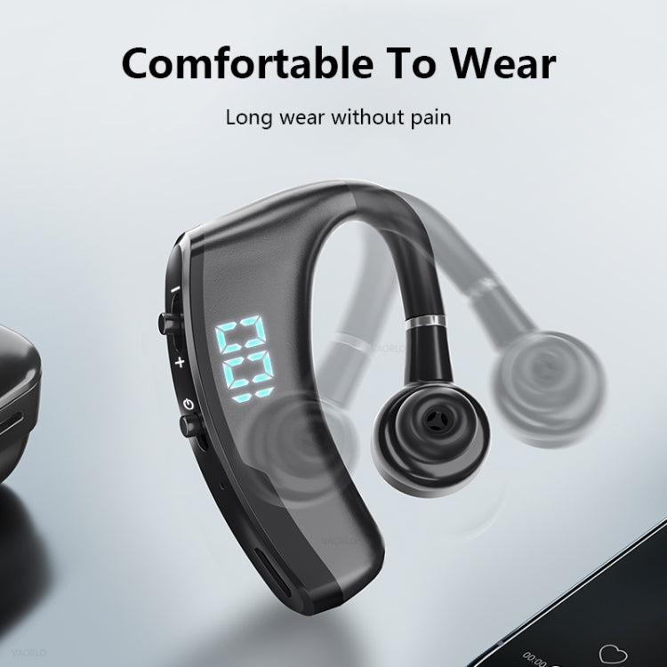 V9S Bluetooth Headset Noise Cancelling Headphones With LED Display(Black Single Ear) - Bluetooth Earphone by PMC TechLife | Online Shopping South Africa | PMC TechLife