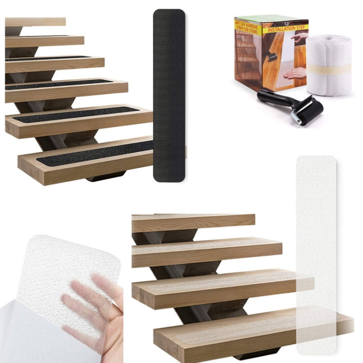 15 PCS PEVA  Rubber Non-marking Step Non-slip Tape,Size:  10 x 60cm(Gravel Transparent) - free shipping - PMC TechLife - Order now!