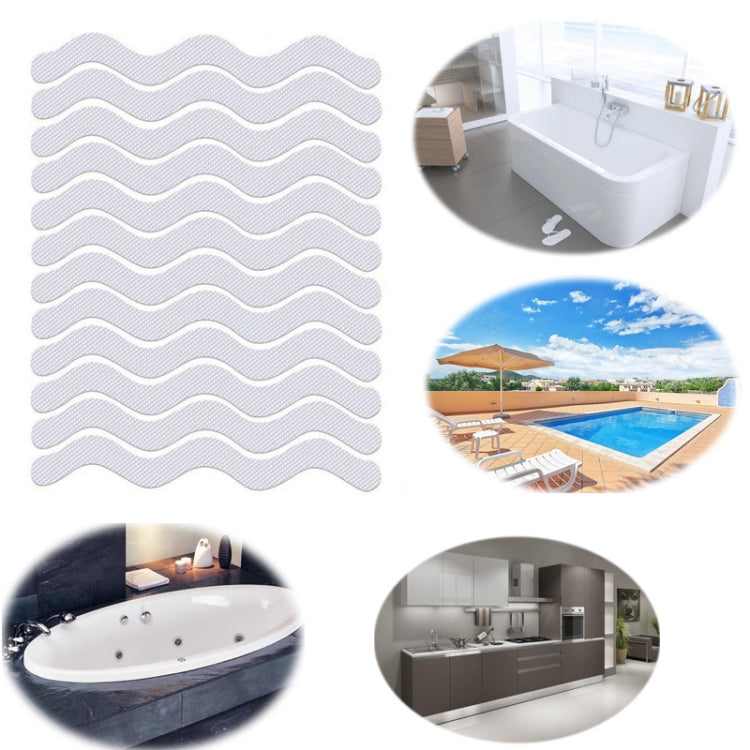 24pcs /Bag Wavy Shaped Safety Bathtub Non-Slip Sticker, Specification:  1.3 x 18cm(Transparent) - free shipping - PMC TechLife - Order now!