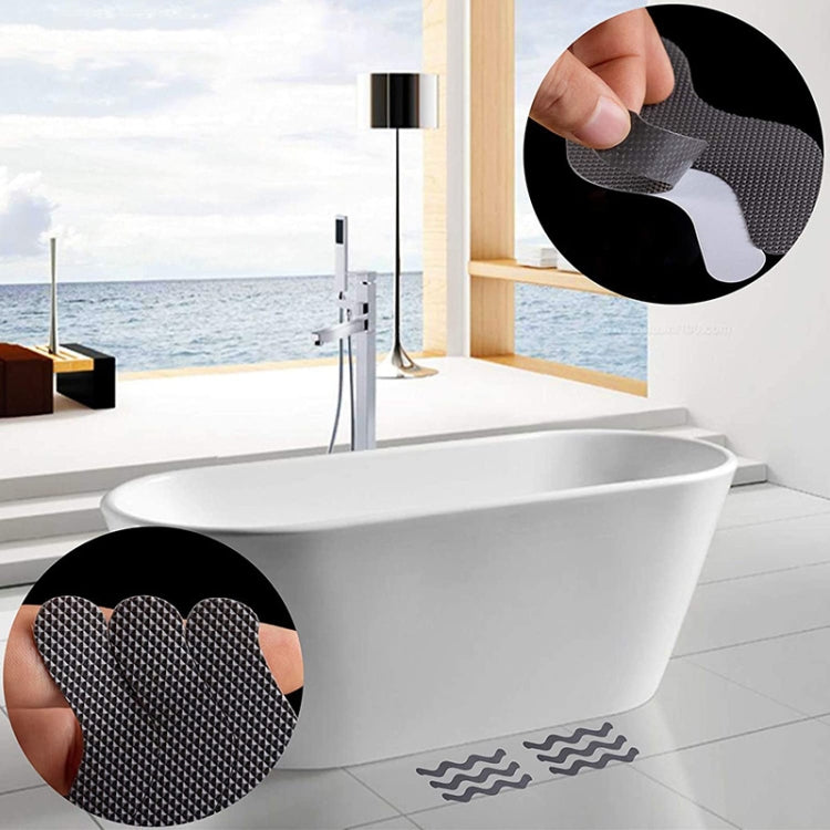 24pcs /Bag Wavy Shaped Safety Bathtub Non-Slip Sticker, Specification:  1.3 x 18cm(Black) - Adhesives & Sealers by PMC TechLife | Online Shopping South Africa | PMC TechLife