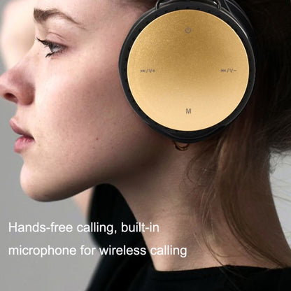 MH10 Sports Folding Card Wireless Bluetooth Subwoofer Headset(Gold) - Headset & Headphone by PMC Jewellery | Online Shopping South Africa | PMC Jewellery