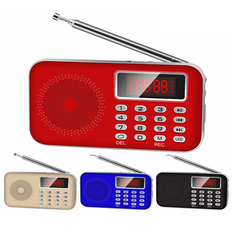 Y-619  FM/AM Mini Radio MP3 Rechargeable Music Player Support TF/SD Card with LED Display(Black) - Radio Player by PMC TechLife | Online Shopping South Africa | PMC TechLife