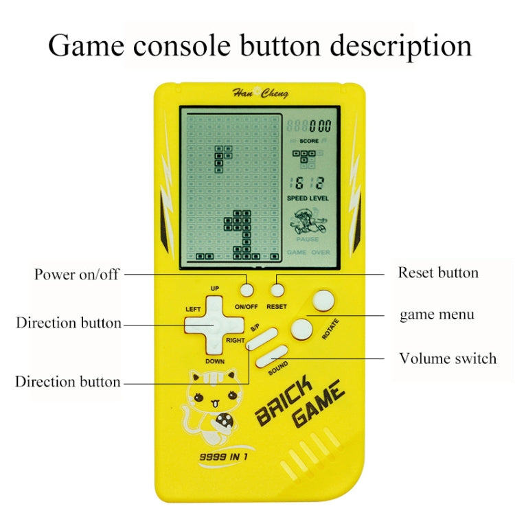 Large Screen Retro Children Handheld Game Console(Yellow) - Pocket Console by PMC Jewellery | Online Shopping South Africa | PMC Jewellery