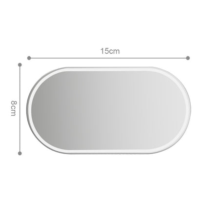 Sun Visor High-Definition Mirror Stainless Steel Makeup Mirror Oval Large - Interior Mirrors by PMC Jewellery | Online Shopping South Africa | PMC Jewellery