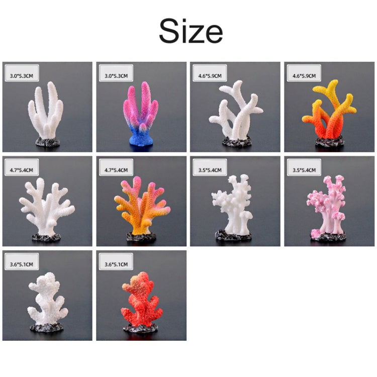 10 PCS Simulation Resin Coral Aquarium Fish Tank Small Ornaments, Colour: No. 5 Colorful - Fish Tank Decoration by PMC Jewellery | Online Shopping South Africa | PMC Jewellery