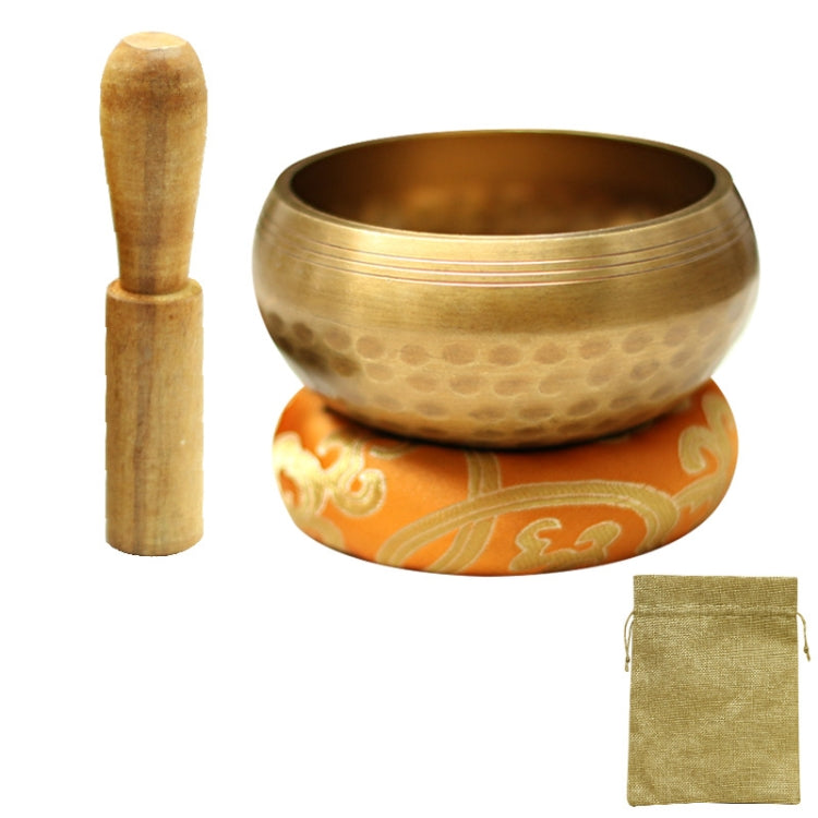 Buddha Sound Bowl Yoga Meditation Copper Bowl, Size: Diameter 8cm(Bowl+Mat+Wooden Stick+Linen Bag) - Incense Burner & Sound bowls by PMC Jewellery | Online Shopping South Africa | PMC Jewellery
