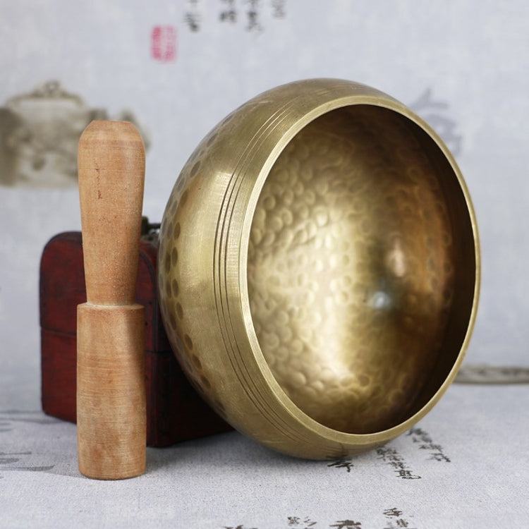 Buddha Sound Bowl Yoga Meditation Copper Bowl, Size: Diameter 8.5cm(Bowl+Mat+Wooden Stick+Linen Bag) - Incense Burner & Sound bowls by PMC Jewellery | Online Shopping South Africa | PMC Jewellery