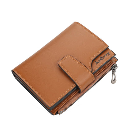 Baellerry N5013 Ladies Cropped Wallet Multi-Card Slot Zipper Buckle Coin Purse(Brown) - Wallets by Baellerry | Online Shopping South Africa | PMC Jewellery