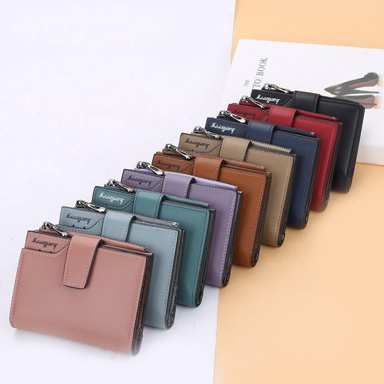 Baellerry N5013 Ladies Cropped Wallet Multi-Card Slot Zipper Buckle Coin Purse(Grey) - free shipping - PMC TechLife - Order now!