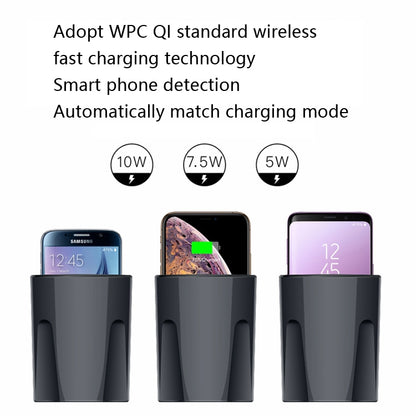 Car Cup 4 In 1 Wireless Charger Support 15W/10W/7.5W/5W Wireless Charging(X13) - Car Charger by PMC Jewellery | Online Shopping South Africa | PMC Jewellery