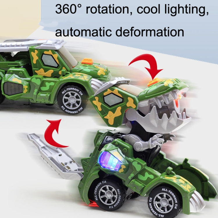 HG-884 Spray Deformation Dinosaur Fighting Vehicle Light Music Automatic Rotating Children Toys(Green) - Model Toys by PMC Jewellery | Online Shopping South Africa | PMC Jewellery