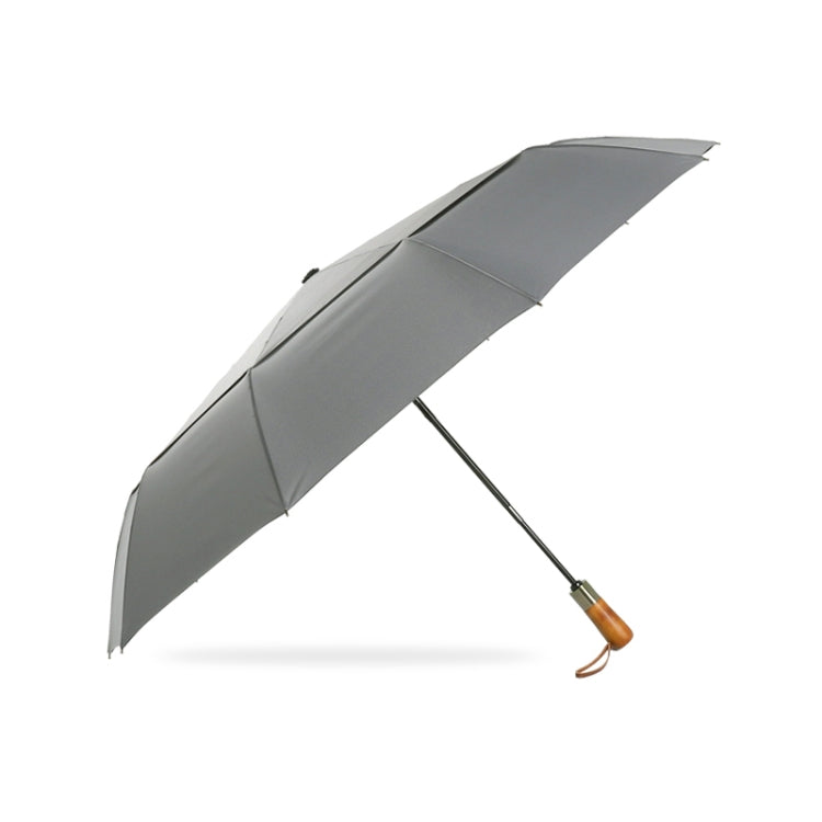 PARACHASE Ten-bone Double-layer Large Windproof Business Automatic Folding Umbrella(Grey) - free shipping - PMC TechLife - Order now!