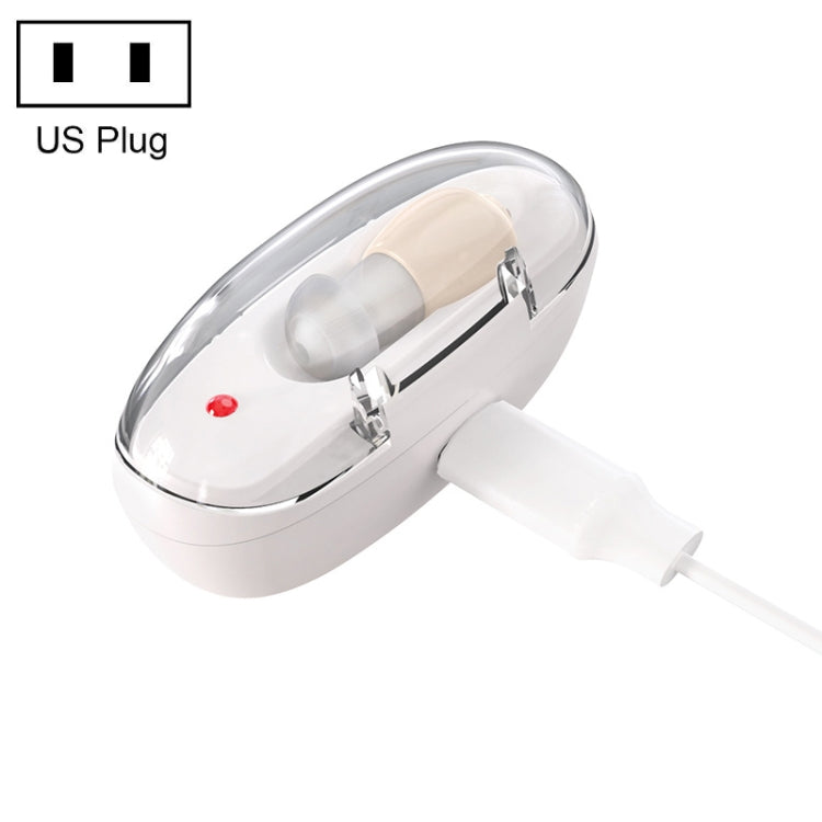 Elderly Sound Amplifier Portable Ear Canal Rechargeable Hearing Aid, Specification: US Plug(Skin Color) - Hearing Aids by PMC Jewellery | Online Shopping South Africa | PMC Jewellery