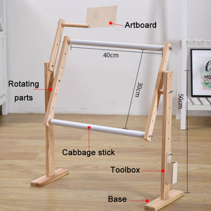 Benchtop Pine Adjustable Cross Stitch Stand(Baked Color) - DIY Apparel Sewing by PMC Jewellery | Online Shopping South Africa | PMC Jewellery