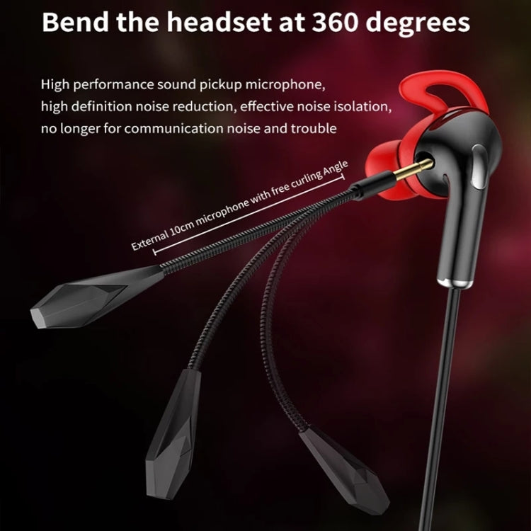 3.5mm Interface Mobile Phone Wire Control Headphones(Red) - Normal Style Earphone by PMC TechLife | Online Shopping South Africa | PMC TechLife