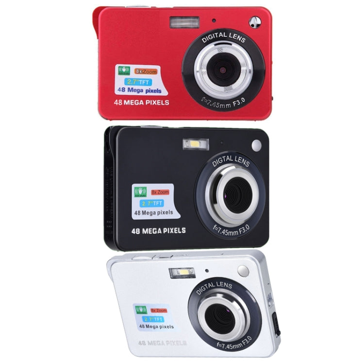 K09 48 Million Pixel CCD HD Digital Camera Retro Self-Portrait Video Camera(Silver) - Video Cameras by null | Online Shopping South Africa | PMC TechLife | Buy Now Pay Later Mobicred