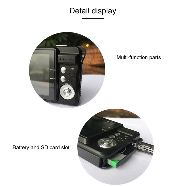 K09 48 Million Pixel CCD HD Digital Camera Retro Self-Portrait Video Camera(Silver) - Video Cameras by null | Online Shopping South Africa | PMC TechLife | Buy Now Pay Later Mobicred