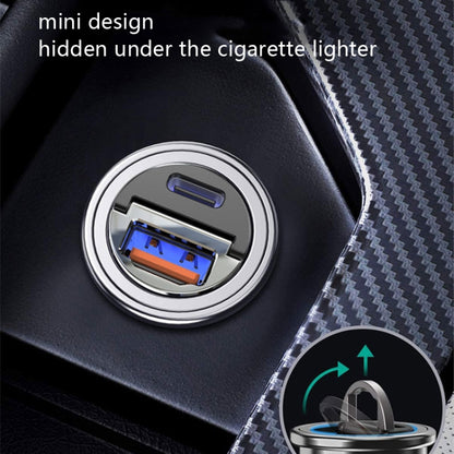 Car Fast Charge One Drag Two Cigarette Conversion Plugs, Model: PD+QC(Black) - Car Charger by PMC Jewellery | Online Shopping South Africa | PMC Jewellery